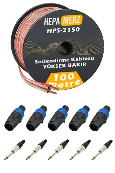Hepa Merz Connection Paket-14 Hoparlör Kablosu Jack Speakon Konnektör Paketi ürün görseli 1