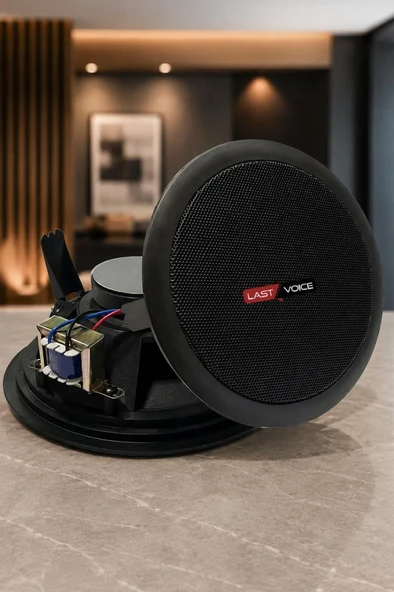 Lastvoice Tvx-6TB Trafolu Alçıpan Tavan Hoparlörü (Siyah 16 cm 30 Watt) ürün görseli 1