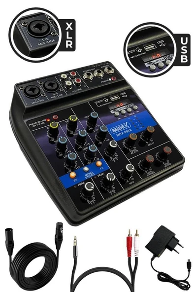 Lastvoice BM800 Mikrofon Phantomlu Mikser + Stand + Shock Mount Set - Resim 2
