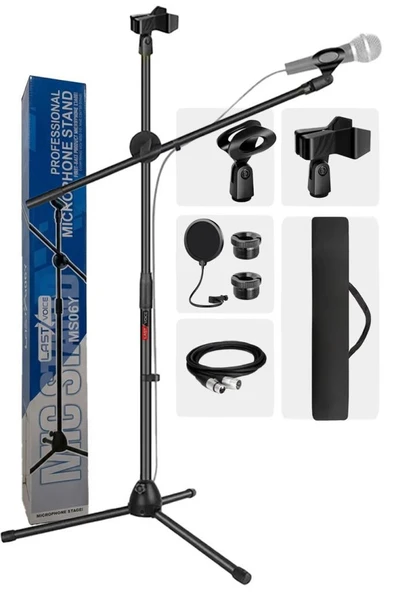 Lastvoice Ms06 Mikrofon Standı + Pop Filtre + XLR Kablo ürün görseli 1