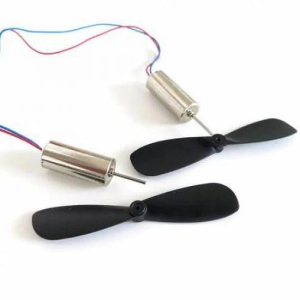 820 Çekirdeksiz DC Motor (2 Adet + 2 Pervane) (Mini Drone Motoru) ürün görseli 1
