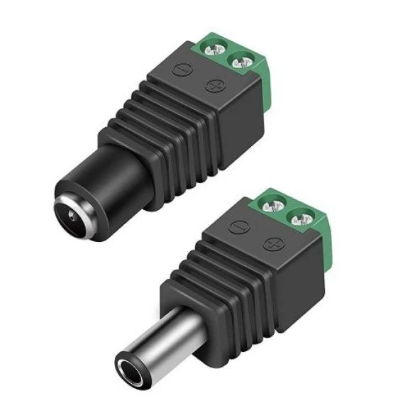 Erkek + Dişi 5.5mm 2.1 DC Soket ürün görseli 1