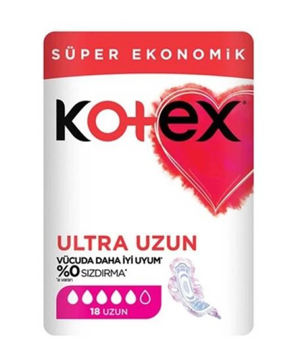 Kotex Ultra Uzun Süper Ekonomik 18 Adet ürün görseli 1