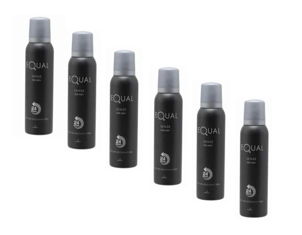 6 Adet Equal Sense Deodorant 150 Ml Erkek - Resim 2