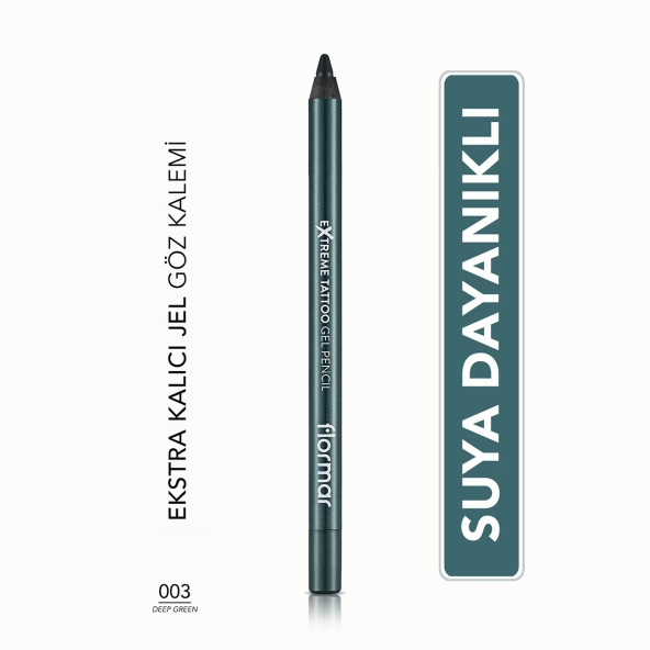 FLORMAR Göz Kalemi Extreme Tattoo Gel 03 DEEP GREEN ürün görseli 1