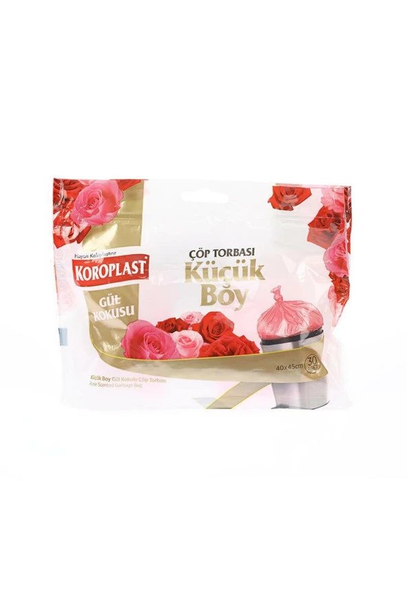Koroplast Çöp Torbası 30 Adet Küçük Gül Kokulu 40 x 45 cm ürün görseli 1