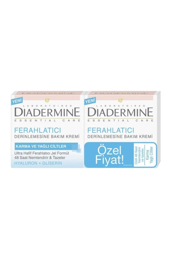 Diadermine Karma Ve Yağlı Ciltler İçin 48 Saat Ferahlatıcı Jel Krem 2 li - 50 Ml + 50 Ml ürün görseli 1