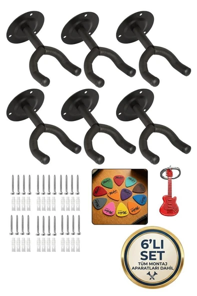 Lastvoice Gds-333 (6X) Gitar Duvar Askısı Standı Aparatı (6'lı Paket) ürün görseli 1