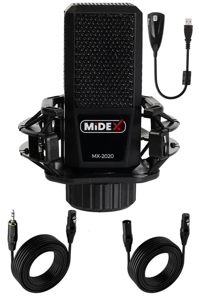 Midex MX-2020 Condenser +48V Stüdyo Ses Kayıt Mikrofonu ürün görseli 1