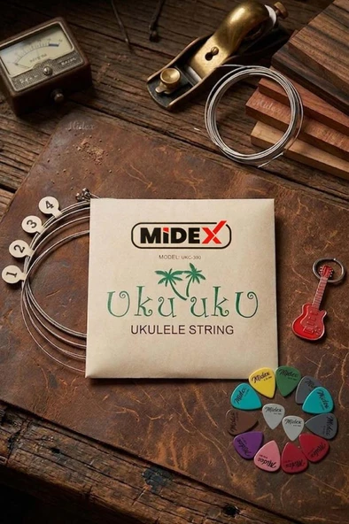 Midex UKC-300 Ukulele Teli 1 Takım (Pena Hediye) ürün görseli 1