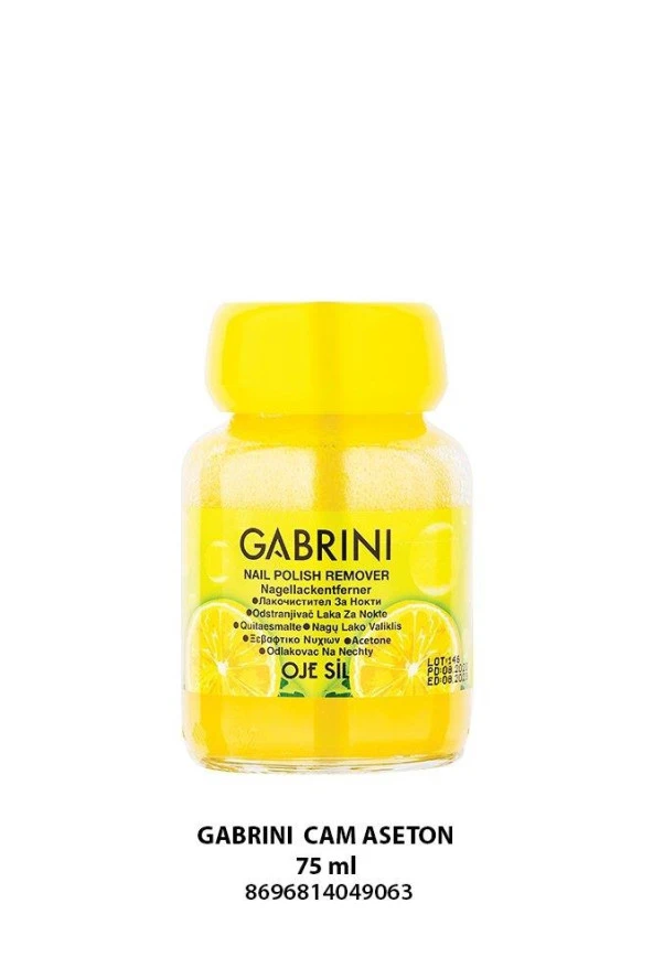 Gabrini Oje Sil Süngerli Cam Aseton 75 ml Limon - Resim 2