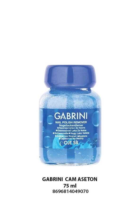 Gabrini Oje Sil Süngerli Cam Aseton 75 ml Sade Mavi ürün görseli 1