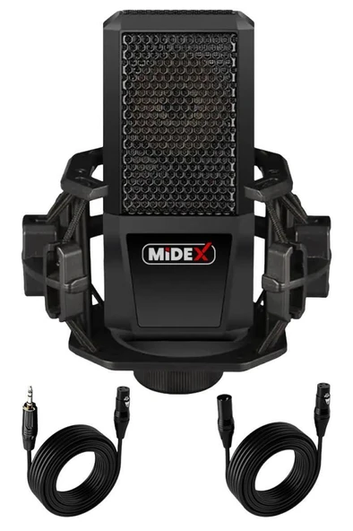 Midex MX-2020 Set Phantom Power Condenser Stüdyo Mikrofon Kayıt Paketi - Resim 3