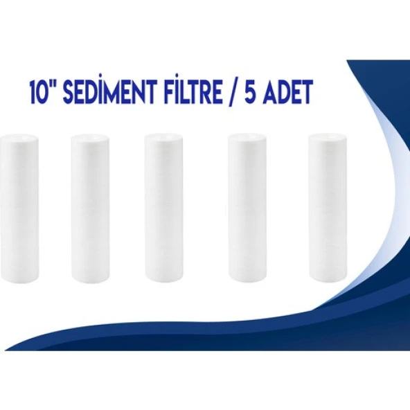 5 Adet Açık Kasa Su Arıtma Cihazı 5 Mikron Sediment Filtre 10inç ürün görseli 1