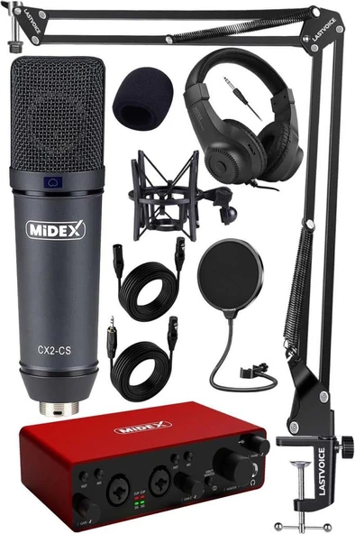 Stüdyo Ekipmanları Exclusive Paket-4 CX2 Mikrofon GLX-800 Ses Kartı Stüdyo Kayıt Seti ürün görseli 1