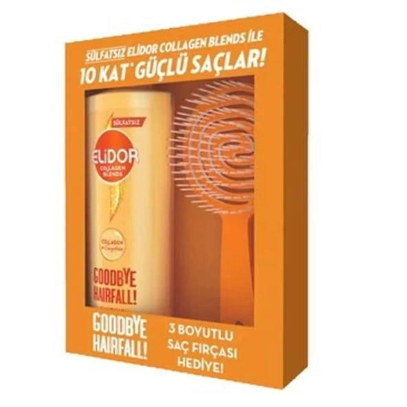 Elidor Collagen Blends Sülfatsız Dökülmelere Karşı Şampuan 350 Ml + 3 Boyutlu Saç Fırçası Hediye ürün görseli 1