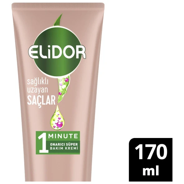 Elidor 1 Minute Onarıcı Süper Saç Bakım Kremi Sağlıklı Uzayan Saçlar 170 ml ürün görseli 1