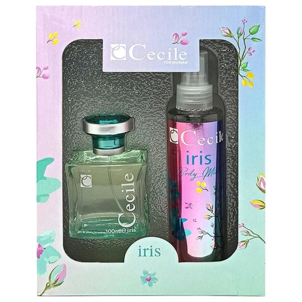 Cecile Iris EDT Kadın Parfüm 100 ml + Body Mist Deodorant 150 ml Set ürün görseli 1