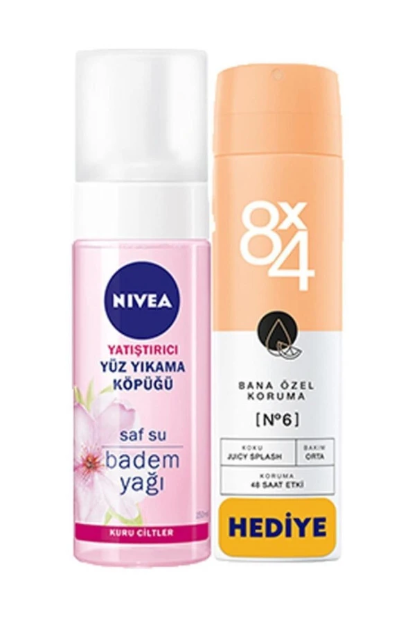 Nivea Yatıştırıcı Yüz Yıkama Köpüğü + 8x4 Kadın Deodorant 150 Ml Bana Özel Koruma No 6 ürün görseli 1