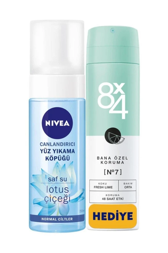 Nivea Canlandırıcı Yüz Yıkama Köpüğü + 8x4 Kadın Deodorant 150 Ml Bana Özel Koruma No 7 ürün görseli 1