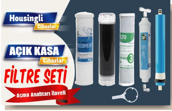 Cebilon ve Housingli Tüm Su Arıtma Cihazlarına Uyumlu 5'li Filtre Seti ürün görseli 1