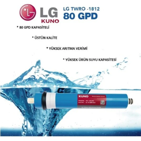 Sulook Su Arıtma Cihazı Membran Filtre 80 Gpd Lg Chem ürün görseli 1