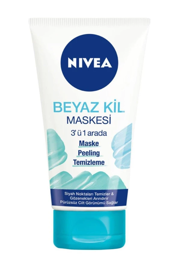 Nivea Beyaz Kil Maskesi 150 ml Pürüz ve Siyah Nokta Karşıtı ürün görseli 1