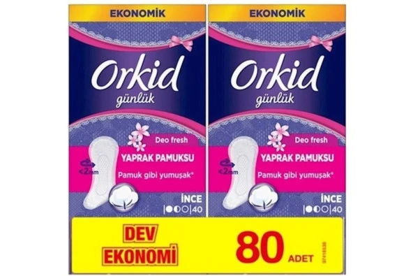 Orkid Yaprak Pamuksu Deofresh 80 li Günlük Ped ürün görseli 1