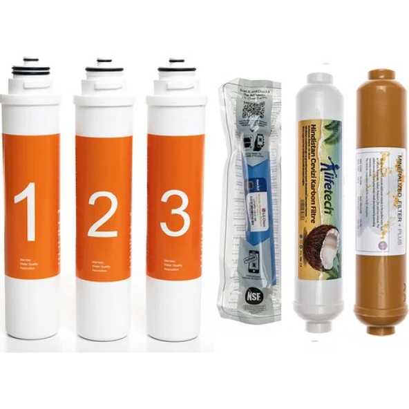 Sulook Waterlife Su Arıtma Cihazı Uyumlu Tak-Çevir 6'lı Filtre Seti, Lg Membranlı ürün görseli 1