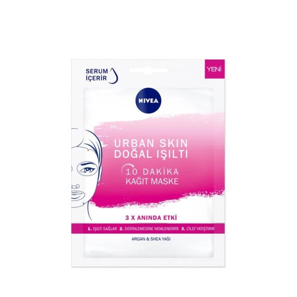 Nivea 10 Dakika Urban Skin Doğal Işıltı Kağıt Yüz Maskesi ürün görseli 1