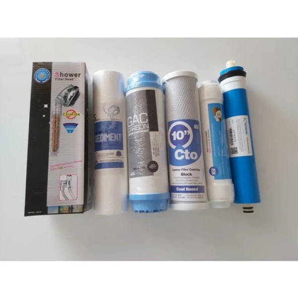 Aquaturk Açık Kasa Filitre Seti + Duşbaşlığı + Musluk ürün görseli 1