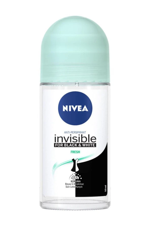 Nivea Roll-On Black ve White Invisible Fresh 50 ml Kadın ürün görseli 1