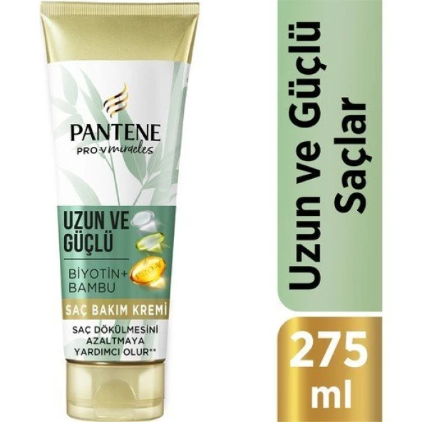 Pantene Uzun ve Güçlü Yeniden Yapılandırıcı Saç Bakım Kremi 275 Ml Bambu ve Proteinli ürün görseli 1
