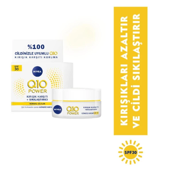 Nivea Q10 Kırışık Karşıtı Yüksek Güneş Korumalı Gündüz Kremi Gkf30 50 Ml ürün görseli 1