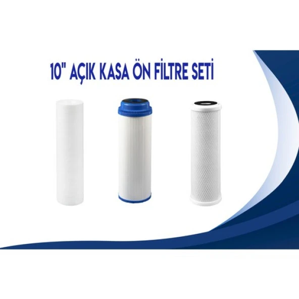 Açık Kasa Su Arıtma Cihazı Filtresi Ön Takım Filtre Seti 10inç ürün görseli 1