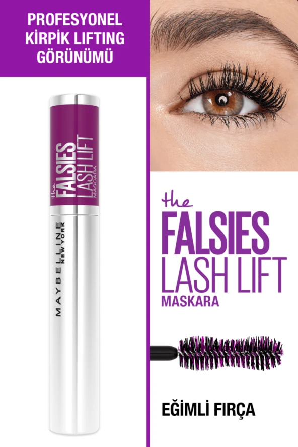Maybelline Maskara Falsies Lash Lift Kaldırma Etkili Siyah Maskara ürün görseli 1