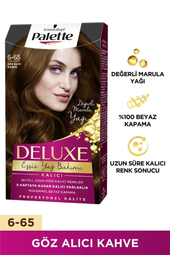 Palette Deluxe Saç Boyası 6.65 Göz Alıcı Kahve ürün görseli 1