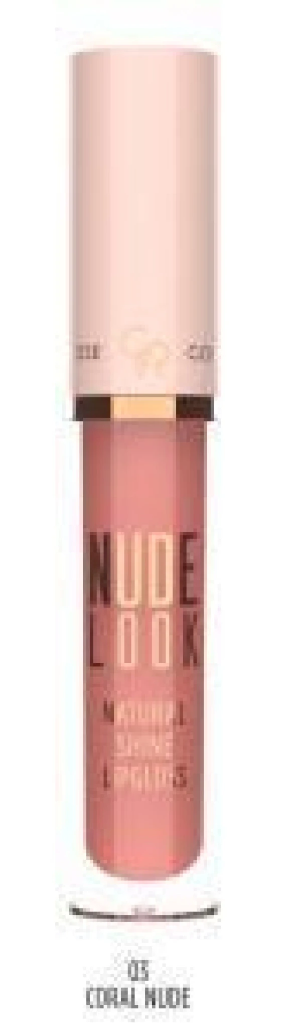 Golden Rose Nude Look Natural Shine Lipgloss No:03 Coral Nude Doğal Işıltılı Dudak Parlatıcısı - ürün görseli 1
