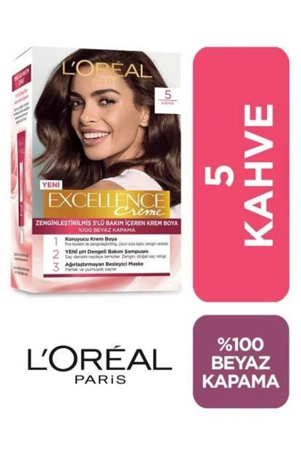 Loreal Excellence 5 Kahve Saç Boyası ürün görseli 1