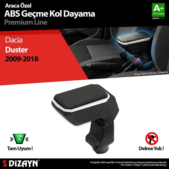 S-Dizayn Dacia Duster Kol Dayama Kolçak Geçmeli ABS Gri 2009-2018 ürün görseli 1