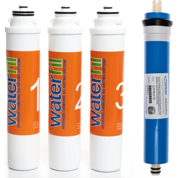 Sulook Waterlife Su Arıtma Cihazı Uyumlu Tak-Çevir 4'lü Filtre Seti, Vontron Membranlı ürün görseli 1