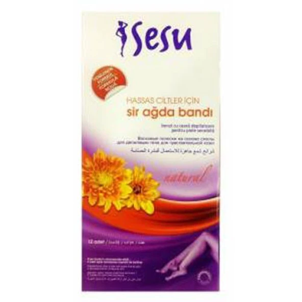 Sesu Natural Sir Ağda Bandı 12 Li Hassas Ciltler ürün görseli 1