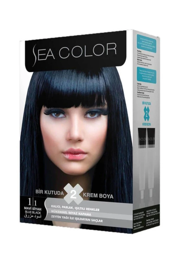 Sea Color Saç Boyası 1.1 Mavi Siyah ürün görseli 1