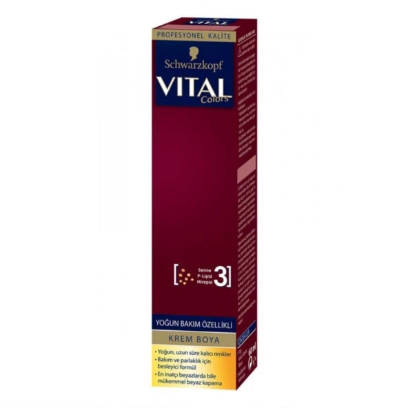 Vital Tüp Saç Boyası 5.889 Şarap Kızılı + Oksidan Sıvı 50 Ml ürün görseli 1