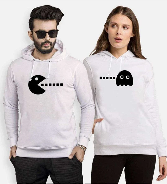 Tshirthane Pacman  Sevgili Kombinleri Kapüşonlu Kombini ürün görseli 1