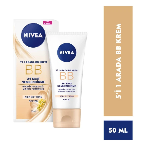 Nivea Bb Krem Açık Ton 50 ml Light - 24 Saat Nemlendirme+Işıltı Açık Ton ürün görseli 1