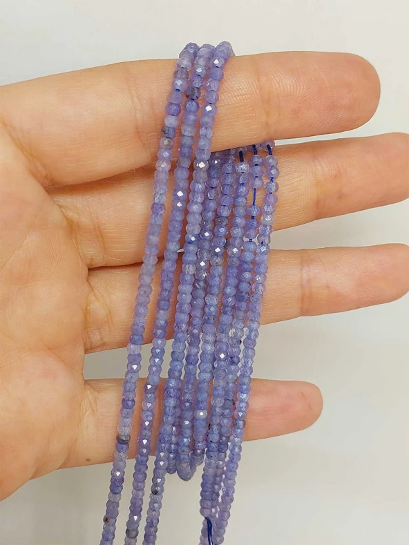 Tanzanit Taşı Rondela Faset Kesim Dizi 1.5*2.5mm (45930) ürün görseli 1
