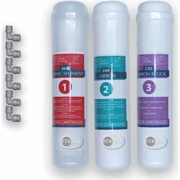 Foks Ihlas Aura Cebilon Inline Su Arıtma Cihazı 3'lü Set ürün görseli 1