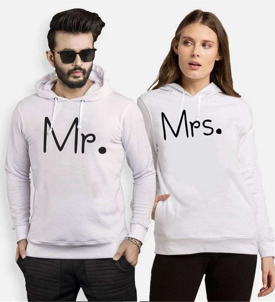 Tshirthane Mr. Mrs. 16  Sevgili Kombinleri Kapüşonlu Kombini ürün görseli 1