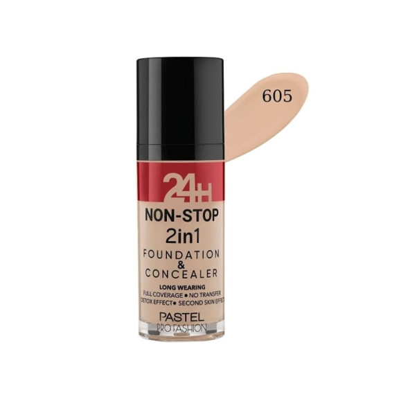 Pastel 24H 2in1 Fondöten ve Kapatıcı 605 Sand ürün görseli 1